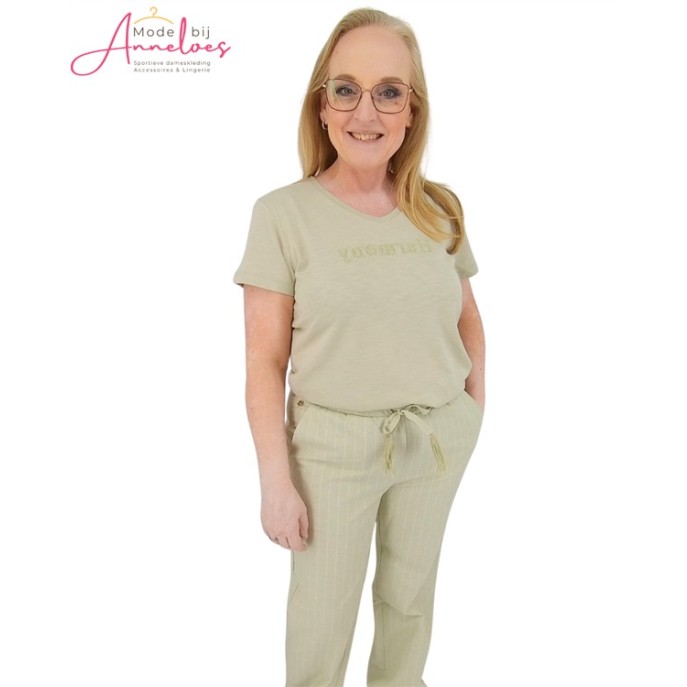 Elvira broek Jessie 26-024 streep Sage